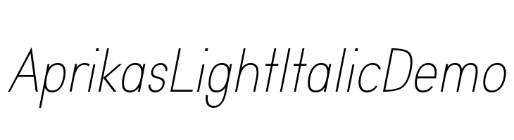 Aprikas Light Italic Demo Font