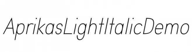 Aprikas Light Italic Demo  font caratteri gratis