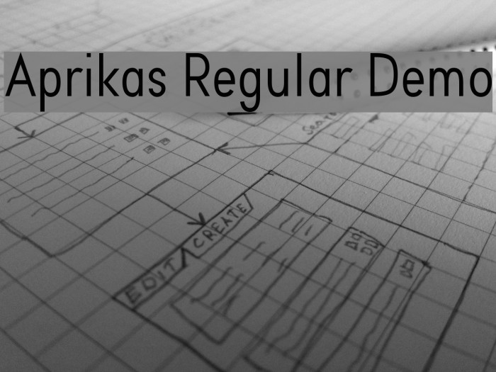 Aprikas Regular Demo Font examples