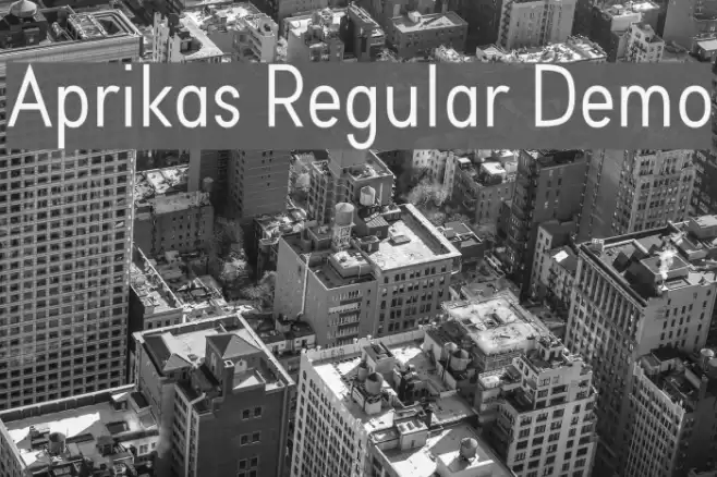 Aprikas Regular Demo Font examples