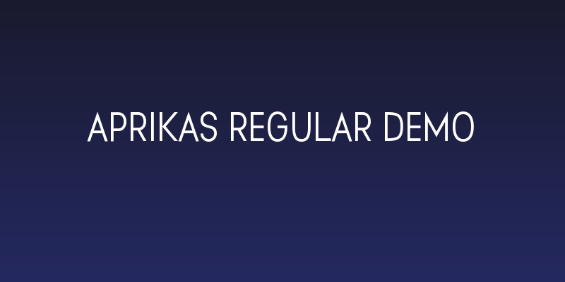 Aprikas Regular Demo Social Header