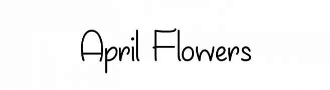 April Flowers  Frei Schriftart Herunterladen