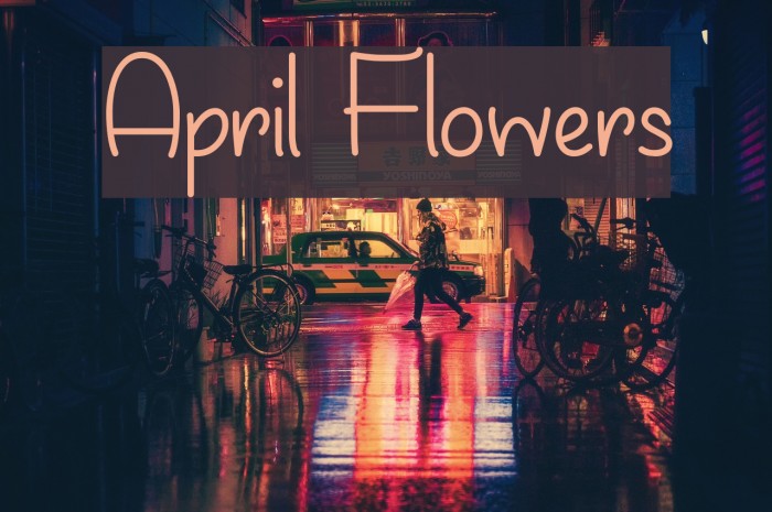 April Flowers フォント examples