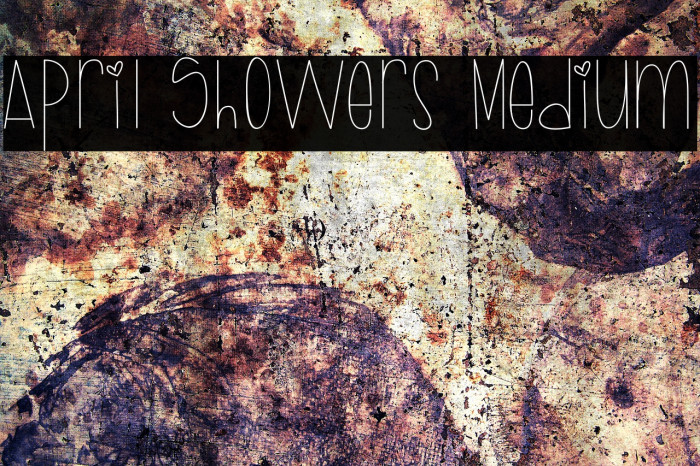 April Showers Medium Font examples