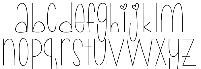 April Showers Medium Font LOWERCASE