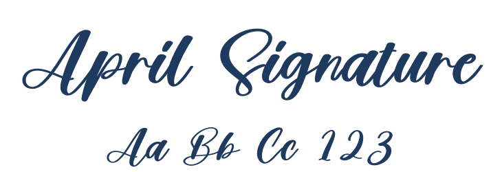 April Signature Font Preview