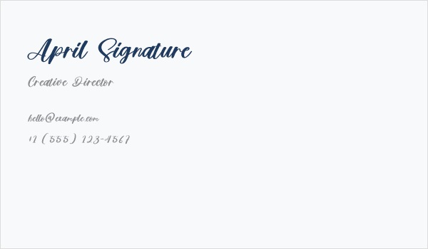 April Signature Business Card