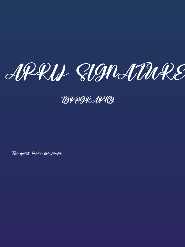 April Signature Poster