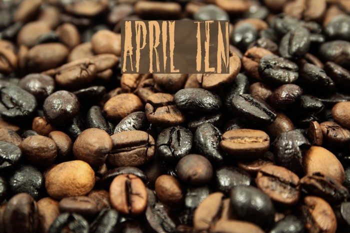 April Ten Font examples