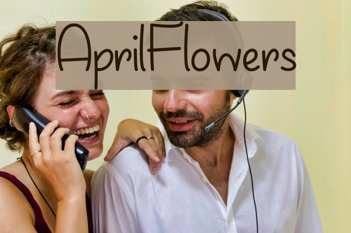 AprilFlowers Font examples