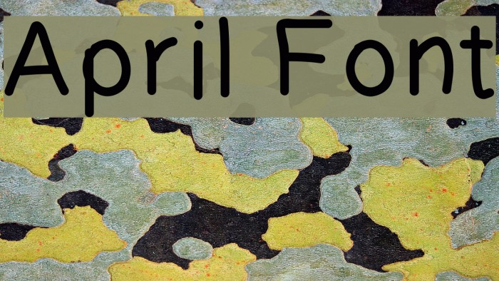 April Font examples