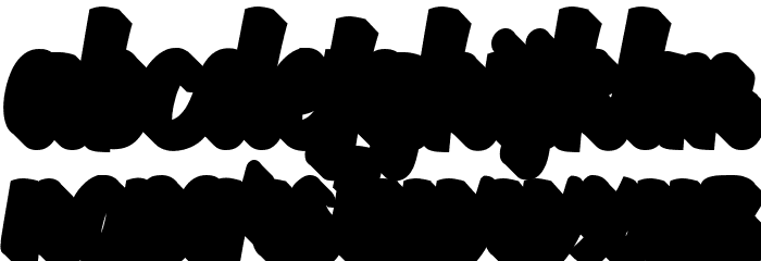AprileaExtrudedDemo Font LOWERCASE