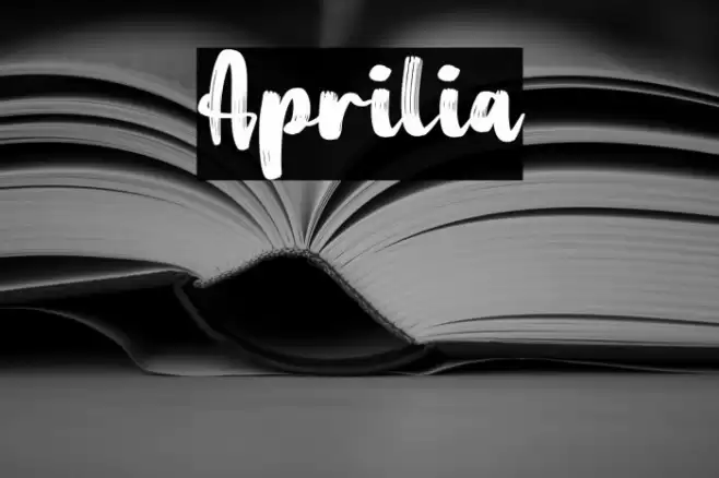 Aprilia Font examples
