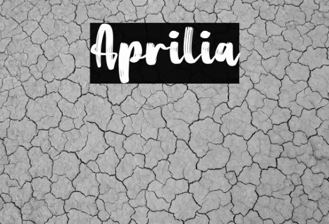 Aprilia Font examples