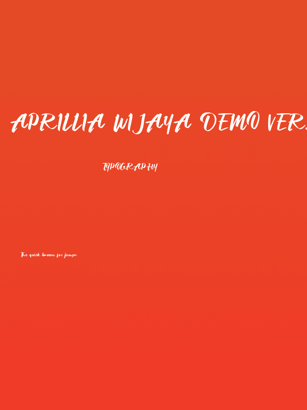 Aprillia Wijaya Demo Version Poster