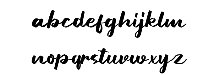 Aprillia Wijaya Demo Version Schriftart Kleinbuchstaben