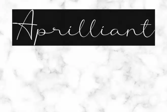 Aprilliant Font examples