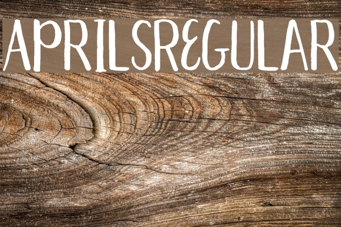 Aprils-Regular Font examples