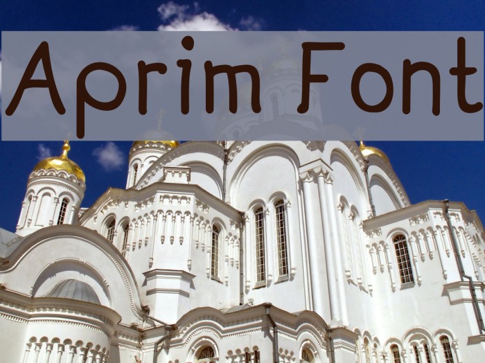 Aprim Font examples