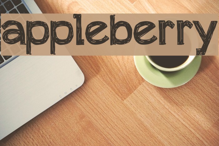 appleberry Шрифта examples