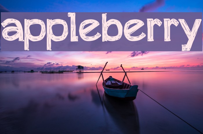 appleberry Шрифта examples
