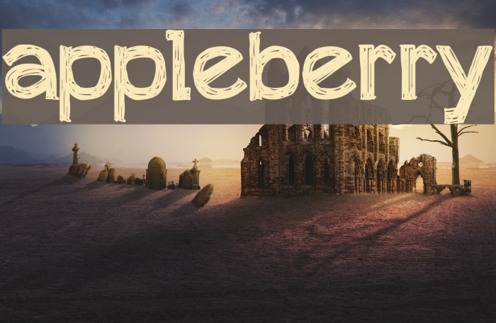 appleberry Шрифта examples