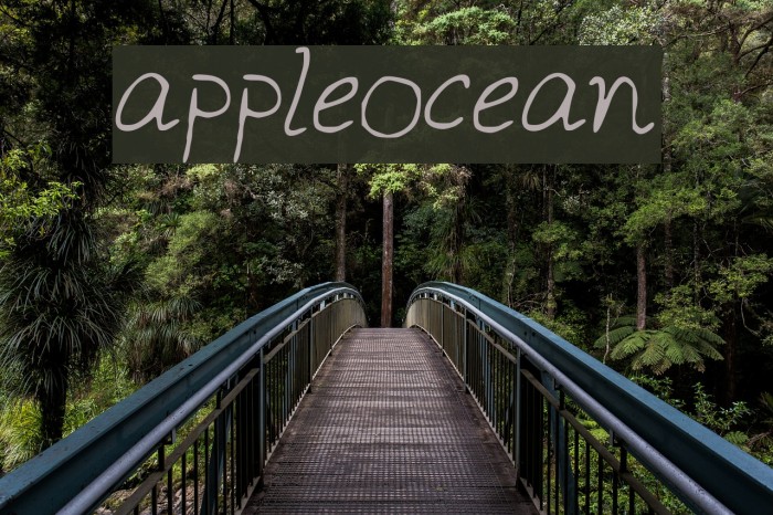 appleocean Font examples