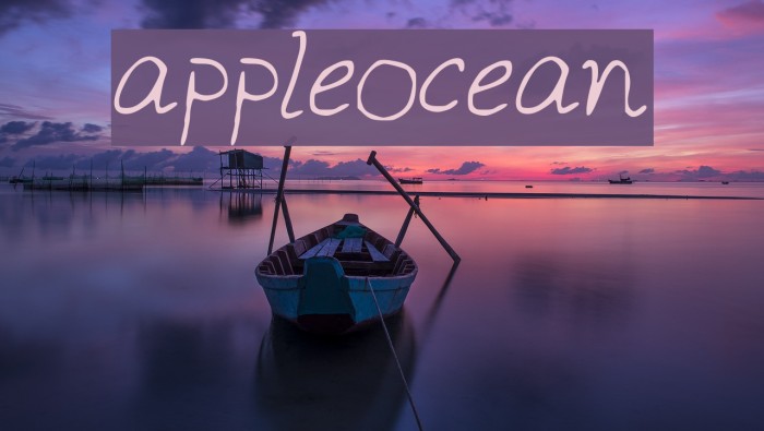 appleocean Font examples