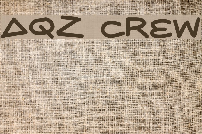 AQZ crew Font examples