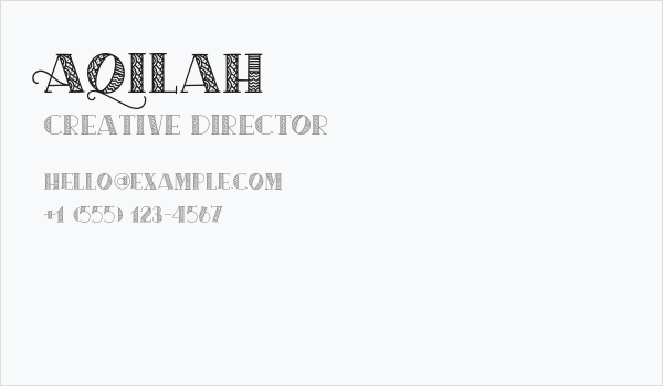 Aqilah Business Card