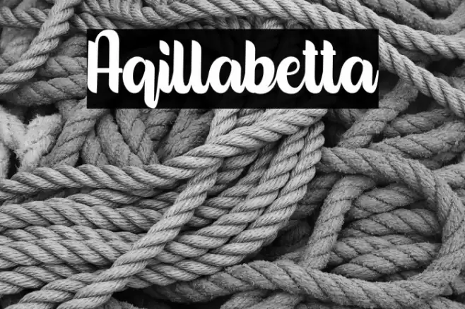 Aqillabetta Font examples