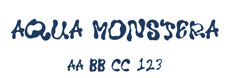 Aqua Monstera Font Preview
