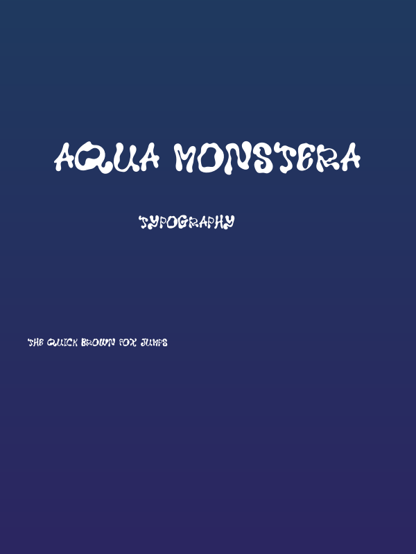 Aqua Monstera Poster
