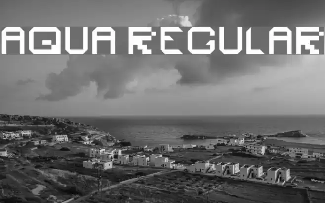 Aqua Regular Font examples