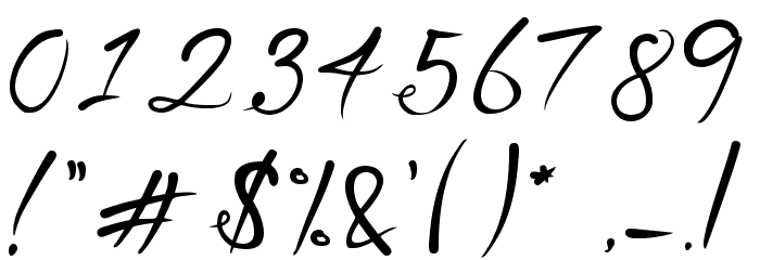 Aqua Script Font OTHER CHARS