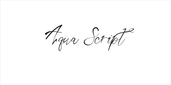 Aqua Script Logo