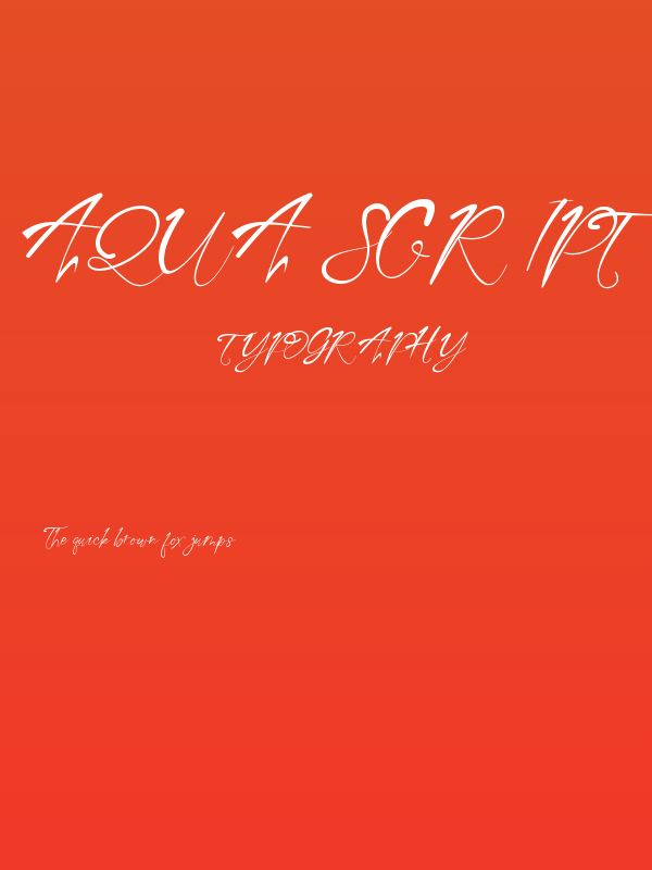 Aqua Script Poster