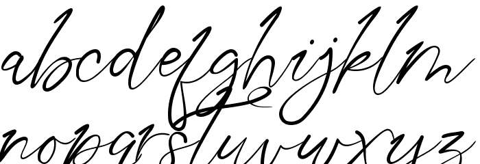 Aqua Script Font LOWERCASE