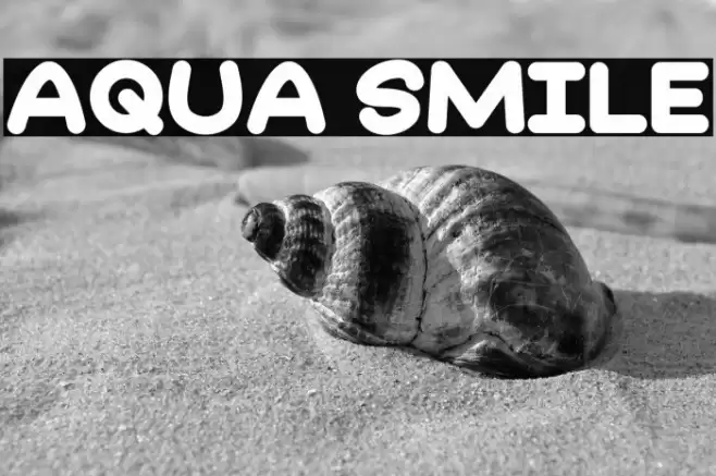 Aqua Smile Font examples