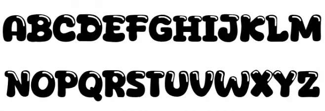 Aqua Wow Font Litere mici