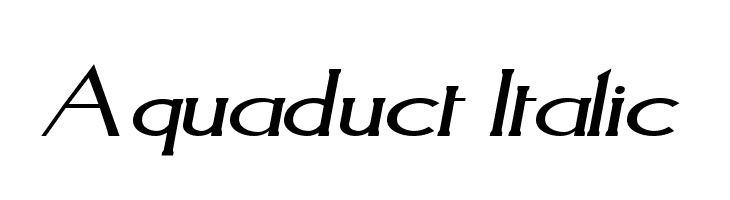 Aquaduct Italic Font