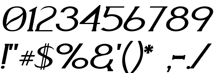 Aquaduct Italic Font OTHER CHARS