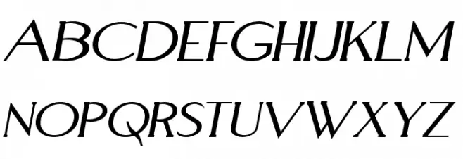 Aquaduct Italic Schriftart Groß