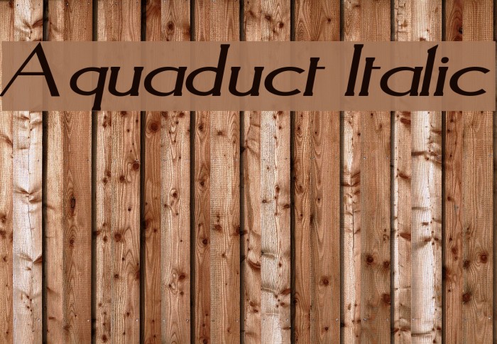 Aquaduct Italic Font examples