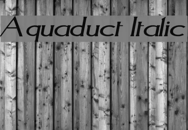 Aquaduct Italic Шрифта examples