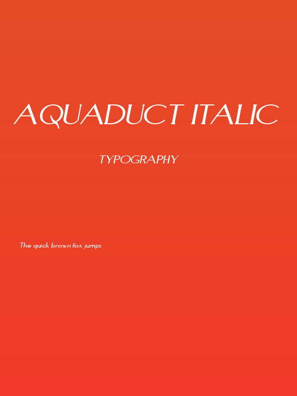 Aquaduct Italic Poster