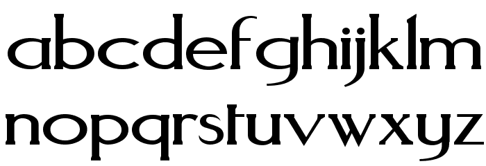 Aquaduct Plain Font LOWERCASE