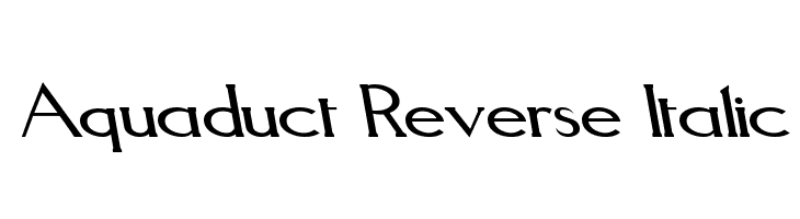 Aquaduct Reverse Italic फ़ॉन्ट