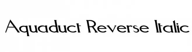 Aquaduct Reverse Italic  नि: शुल्क फ़ॉन्ट्स डाउनलोड