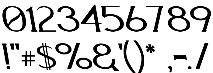 Aquaduct Reverse Italic Font OTHER CHARS